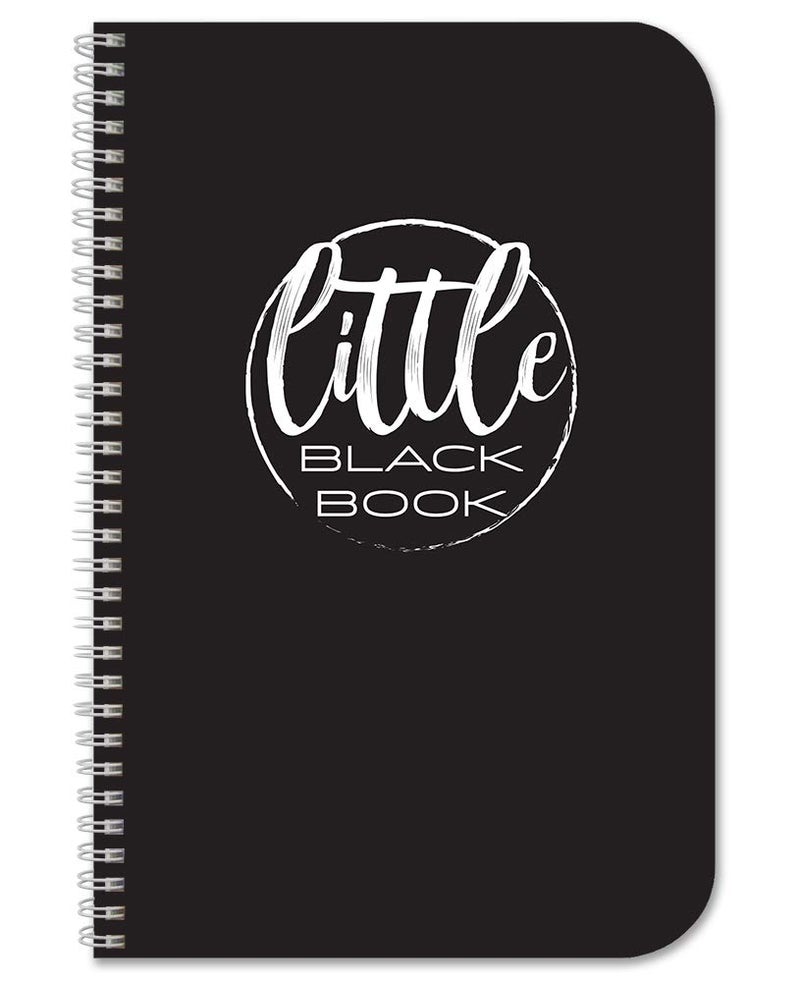 BookFactory Little Black Book/Pocket Address Book/Mini Black Address Book - 100 Pages, 3.5'' x 5.25'', Wire-O (Made in USA) - Image 1